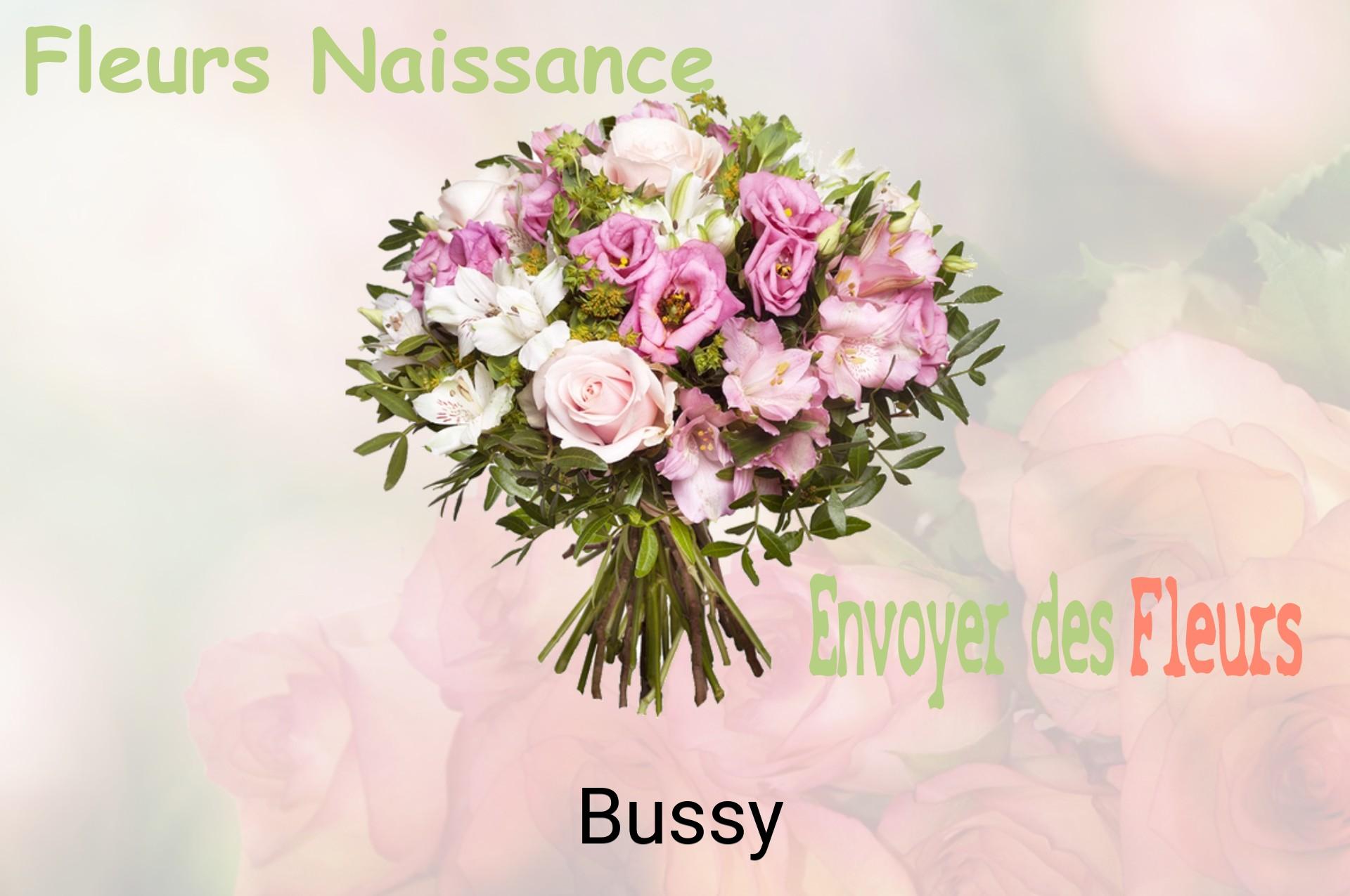 Bouquet de fleurs de naissance livré à Bussy
